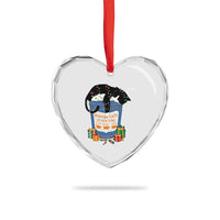 Bodega Cats of New York Heart Crystal Glass Ornament Funny Democrat Christmas - Wonder Print Shop