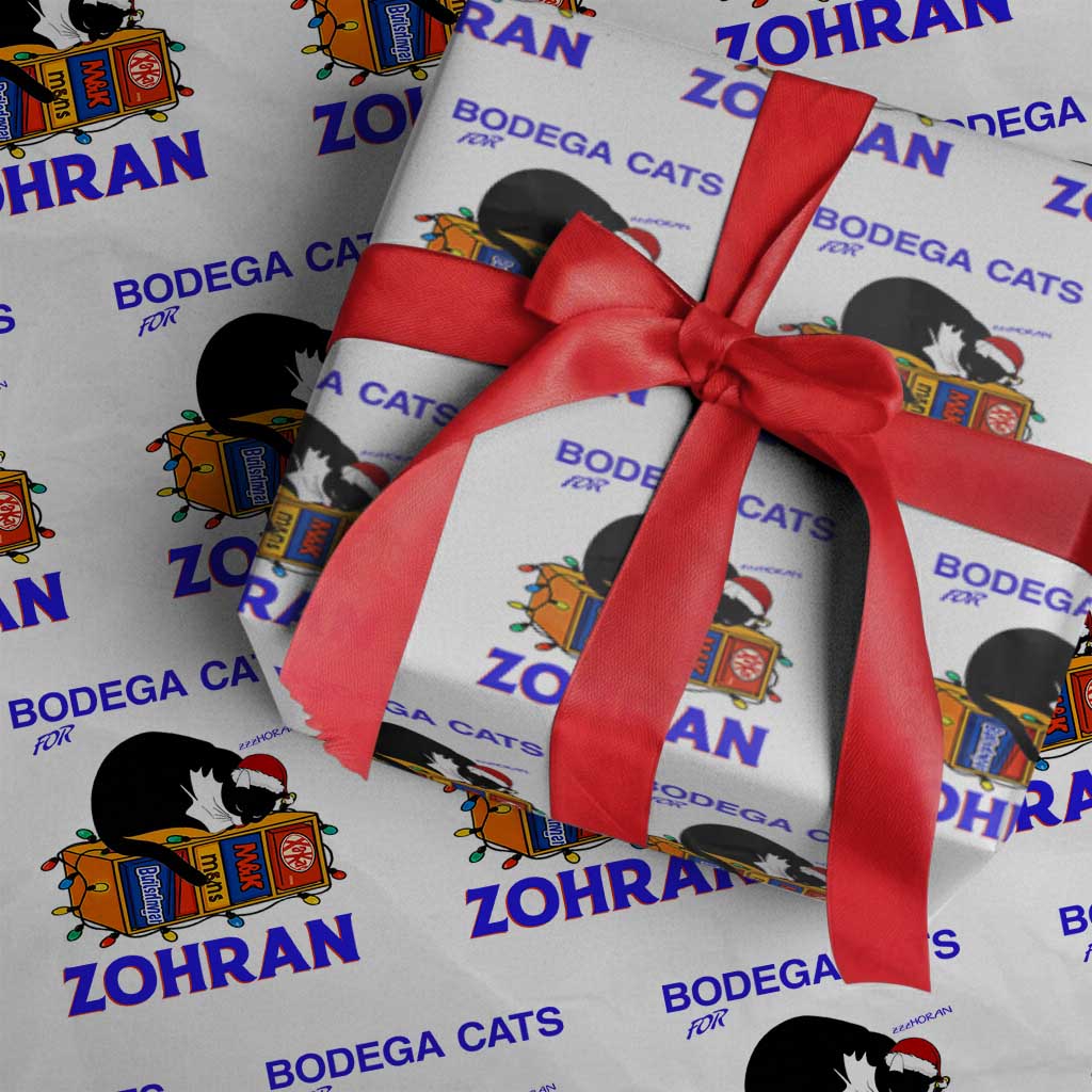 Bodega Cats of New York Wrapping Paper Roll Funny Cat NYC Christmas - Wonder Print Shop