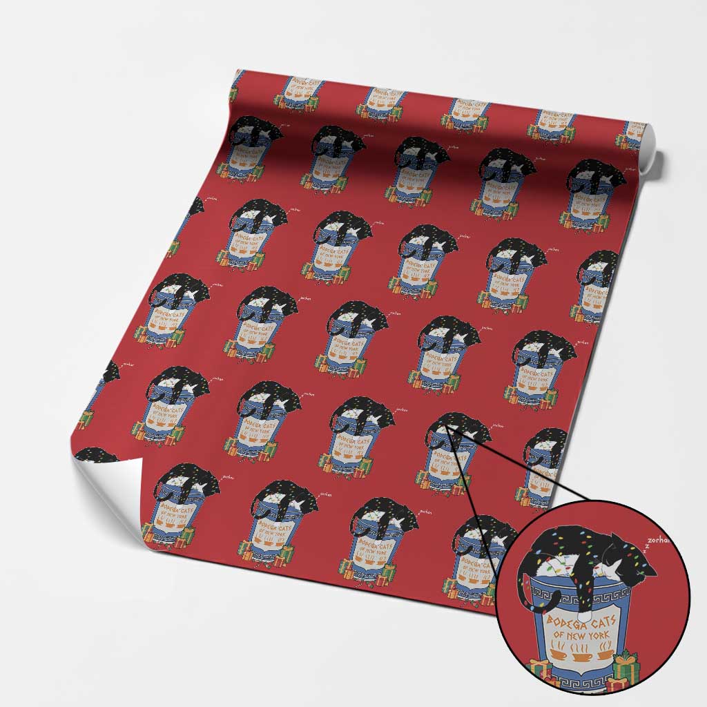 Bodega Cats of New York Wrapping Paper Roll Funny Democrat Christmas - Wonder Print Shop