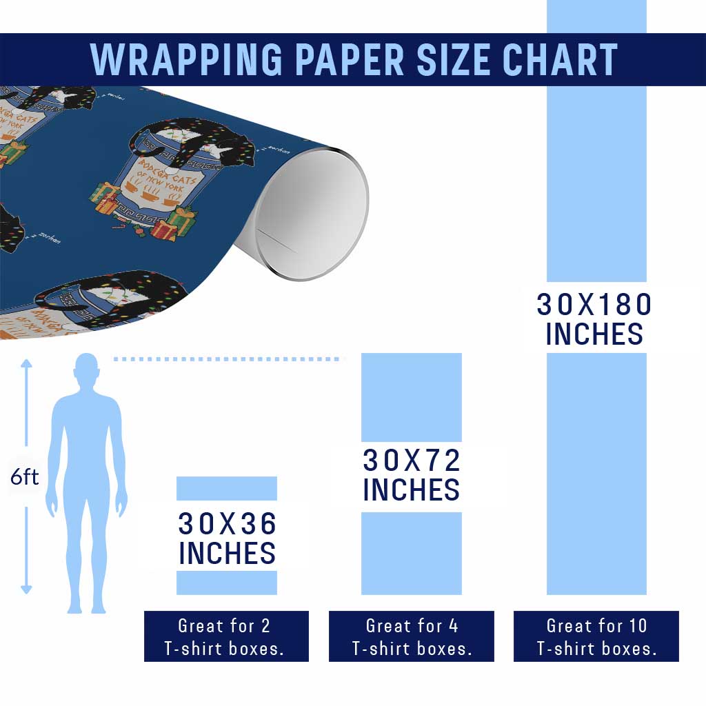 Bodega Cats of New York Wrapping Paper Roll Funny Democrat Christmas - Wonder Print Shop