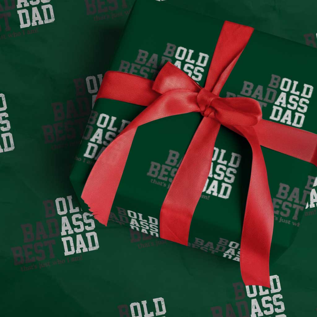 Bold Badass Best Dad Wrapping Paper Roll Funny Old Ass Father Gag Gift