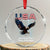 Bold Patriotic American Eagle Crystal Glass Ornament Land of the Free Home of the Brave Est 1776 - Wonder Print Shop