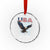 Bold Patriotic American Eagle Crystal Glass Ornament Land of the Free Home of the Brave Est 1776 - Wonder Print Shop