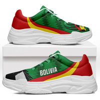 Bolivia 2026 Football Chunky Sneakers La Verde Andean Condor Curve Stylized - Wonder Print Shop