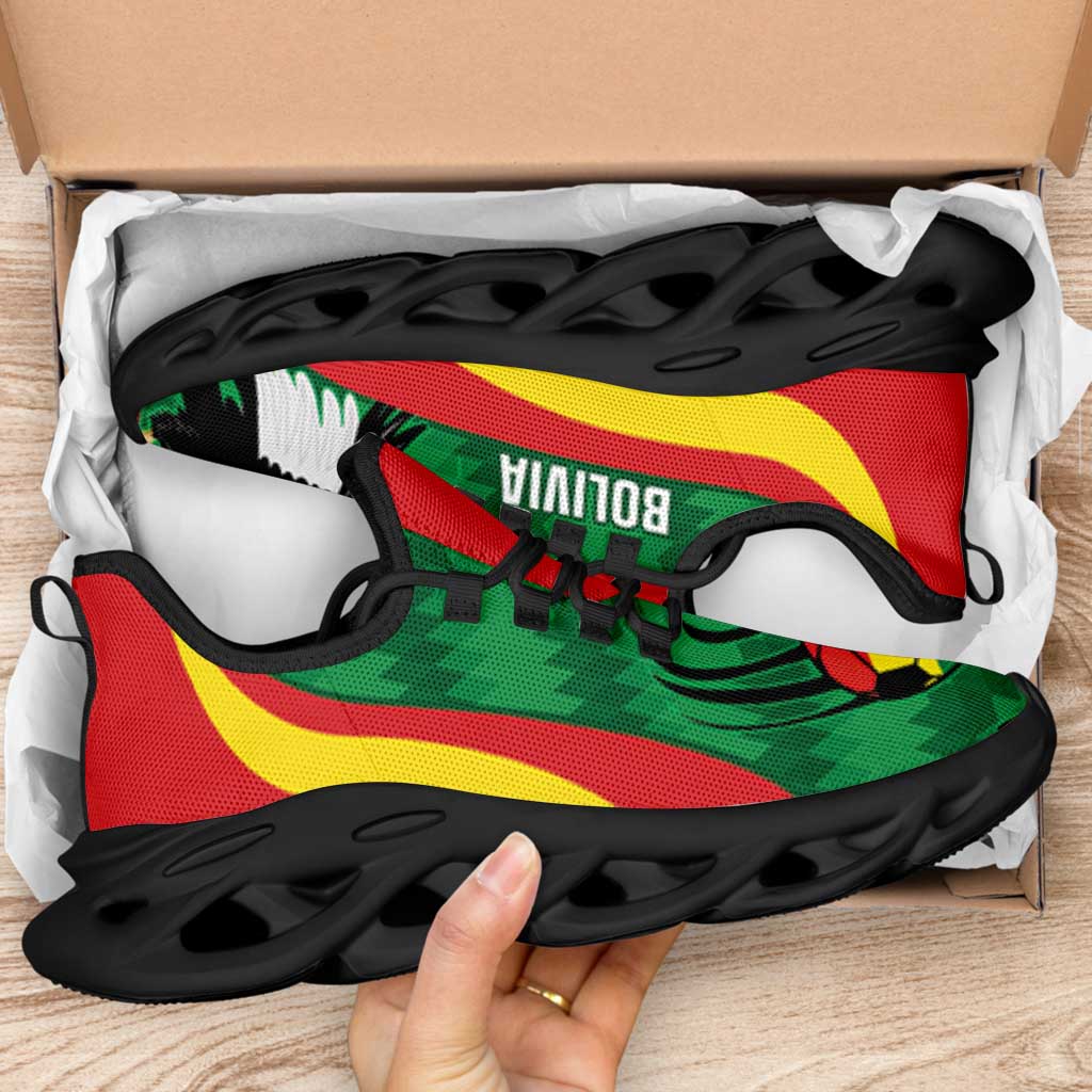 Bolivia 2026 Football Clunky Sneakers La Verde Andean Condor Curve Stylized - Wonder Print Shop