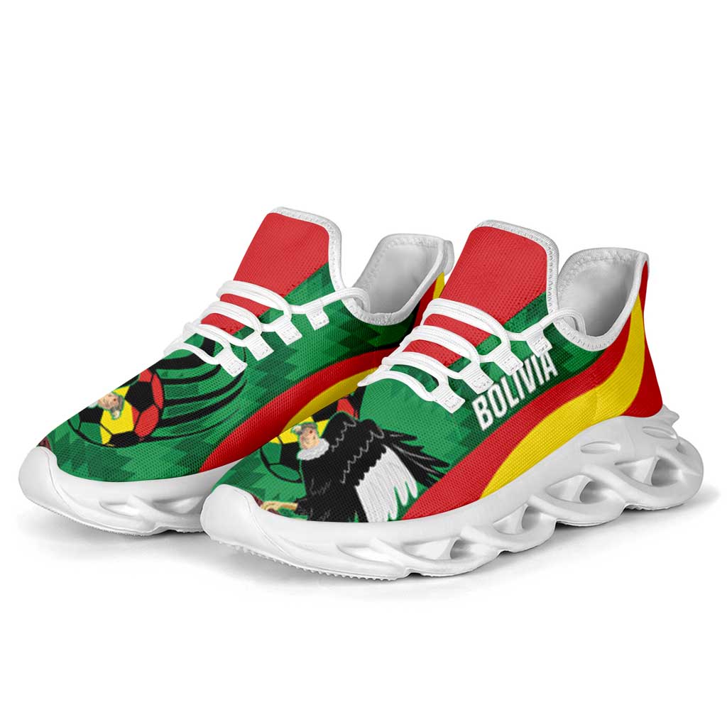 Bolivia 2026 Football Clunky Sneakers La Verde Andean Condor Curve Stylized - Wonder Print Shop