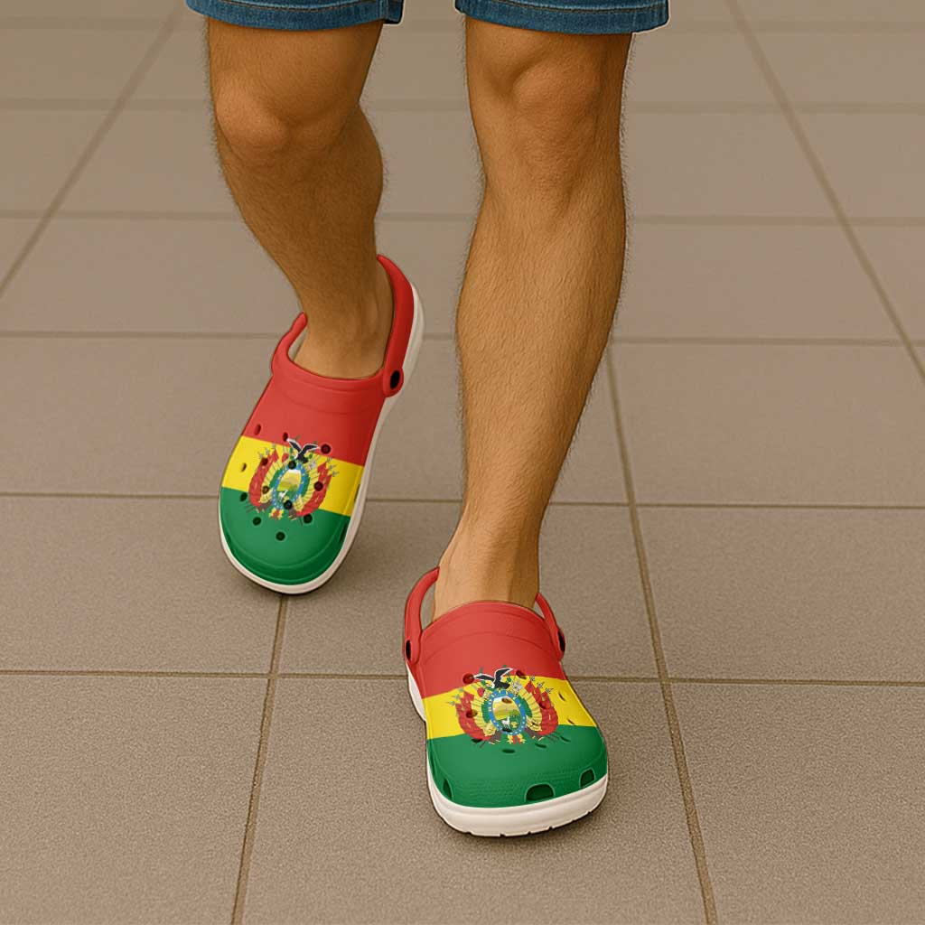 Bolivia Clogs Shoes Heritage Palette Flag-Inspired - Wonder Print Shop