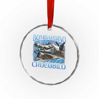 Bombardino Crocodilo Crystal Glass Ornament Internet Memes Italian Brainrot - Wonder Print Shop