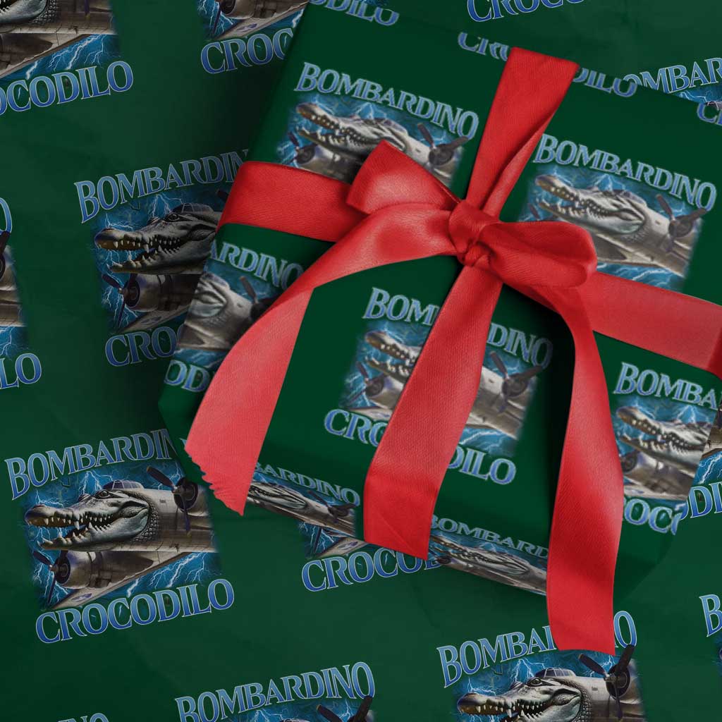 Bombardino Crocodilo Wrapping Paper Roll Internet Memes Italian Brainrot - Wonder Print Shop