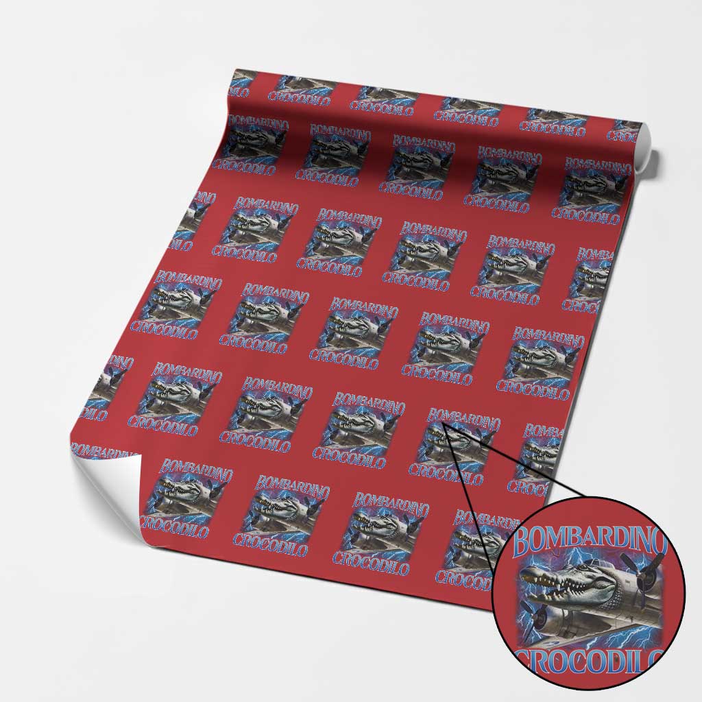 Bombardino Crocodilo Wrapping Paper Roll Internet Memes Italian Brainrot - Wonder Print Shop