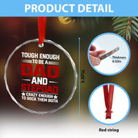 Bonus Dad Crystal Glass Ornament Dad And Stepdad Fathers Day