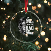 Bonus Dad Crystal Glass Ornament Stepdad Gifts From Stepdaughter Stepson Cross Lion Stepped Up Dad