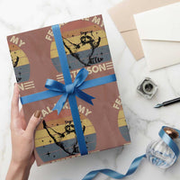 Bonus Dad Wrapping Paper Roll Retro Feral Raccoon Stepdad Gifts From Bonus Son Stepson