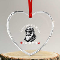 Bonus Dad Gifts Heart Crystal Glass Ornament Retro Bigfoot Stepdad With Beards Are Better