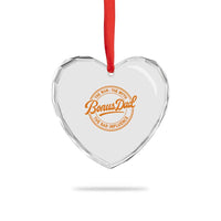 Bonus Dad Heart Crystal Glass Ornament Vintage The Man Myth Bad Influence Funny Step Dad