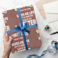 Bonus dad Wrapping Paper Roll Step Dad Fathers Day - Wonder Print Shop