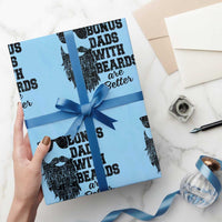 Bonus Dads With Beards Are Better Wrapping Paper Roll Retro Step Dad Fathers Day