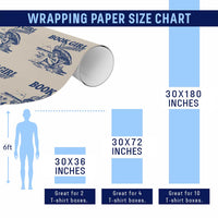 Book Girl Summer Wrapping Paper Roll Funny Beach Book Lover Gift