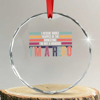 Book Lover Crystal Glass Ornament I Rescue Books - Wonder Print Shop