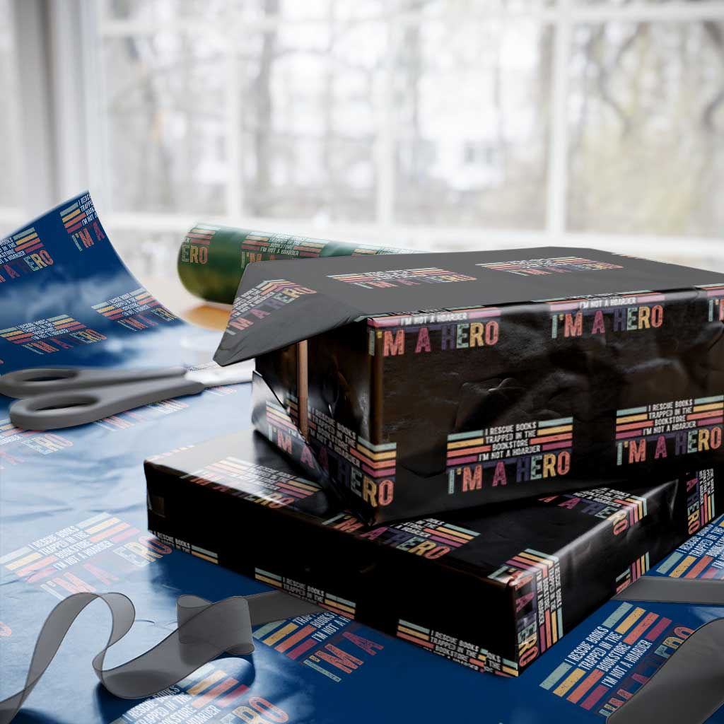 Book Lover Wrapping Paper Roll I Rescue Books - Wonder Print Shop