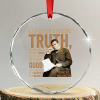Booker Taliaferro Washington Crystal Glass Ornament A Lie Doesnt Become Truth Wrong Doesnt Become Right