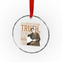 Booker Taliaferro Washington Crystal Glass Ornament A Lie Doesnt Become Truth Wrong Doesnt Become Right