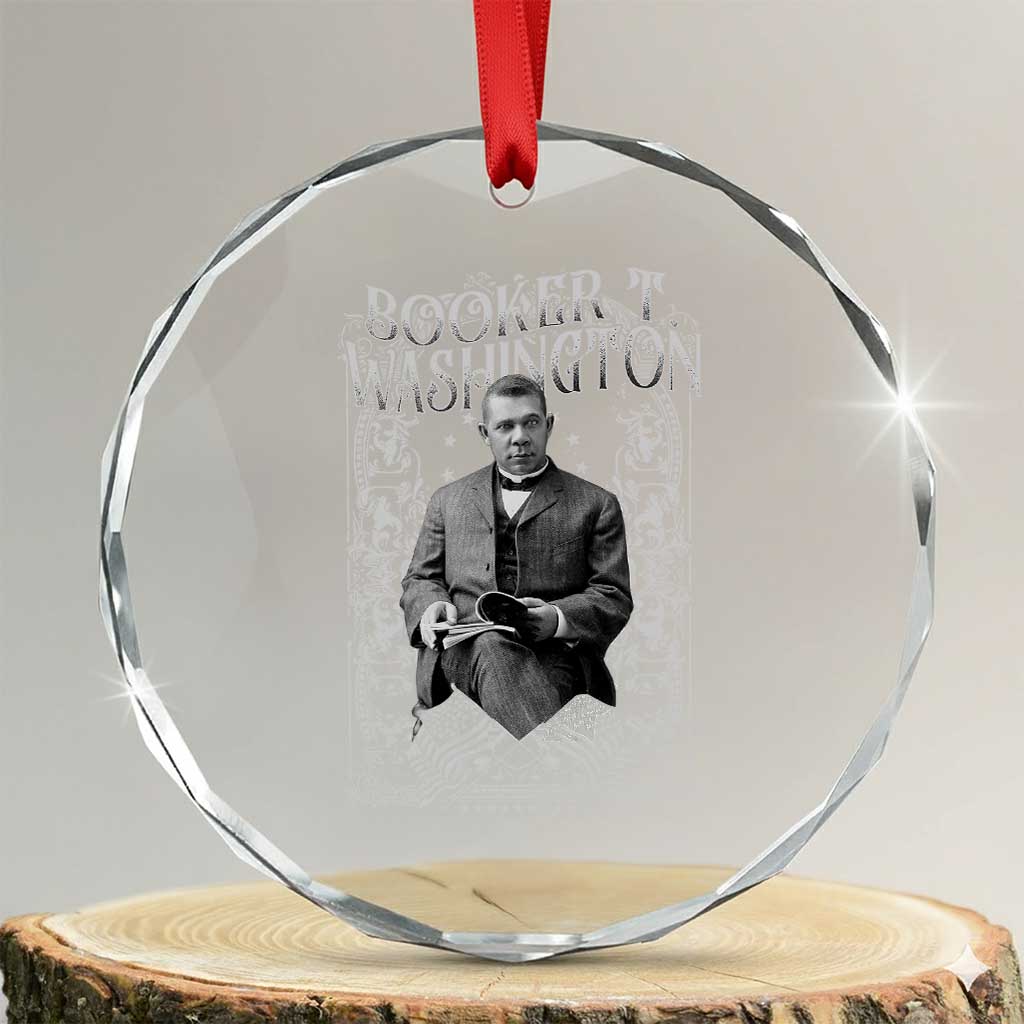 Booker Taliaferro Washington Crystal Glass Ornament African American Educator Black History
