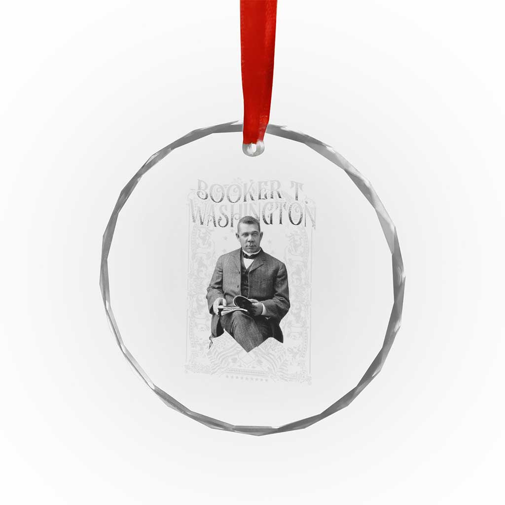 Booker Taliaferro Washington Crystal Glass Ornament African American Educator Black History