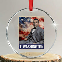 Booker Taliaferro Washington Crystal Glass Ornament African American Educator Black History Month