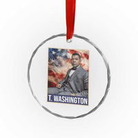 Booker Taliaferro Washington Crystal Glass Ornament African American Educator Black History Month