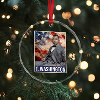 Booker Taliaferro Washington Crystal Glass Ornament African American Educator Black History Month