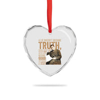 Booker Taliaferro Washington Heart Crystal Glass Ornament A Lie Doesnt Become Truth Wrong Doesnt Become Right