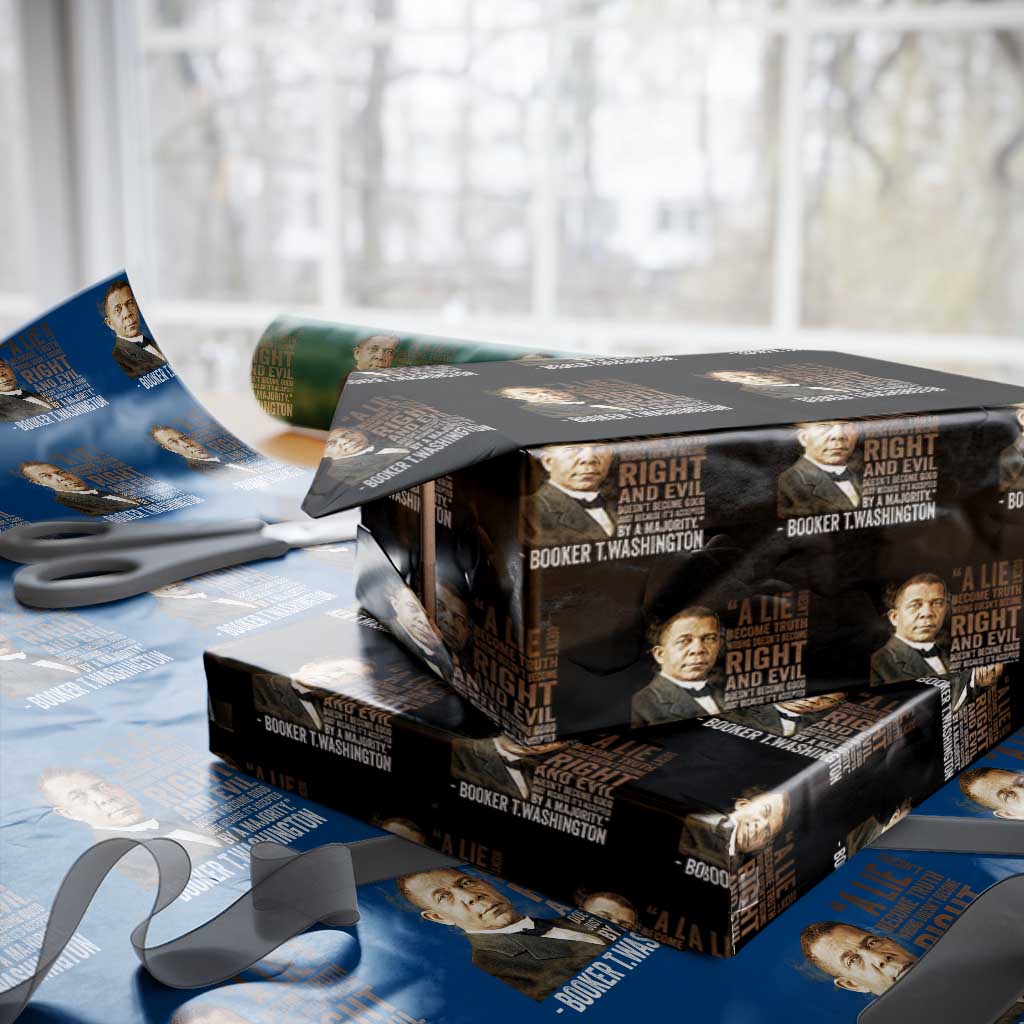 Booker Taliaferro Washington Wrapping Paper Roll A Lie Doesn't Become Truth Black History Month