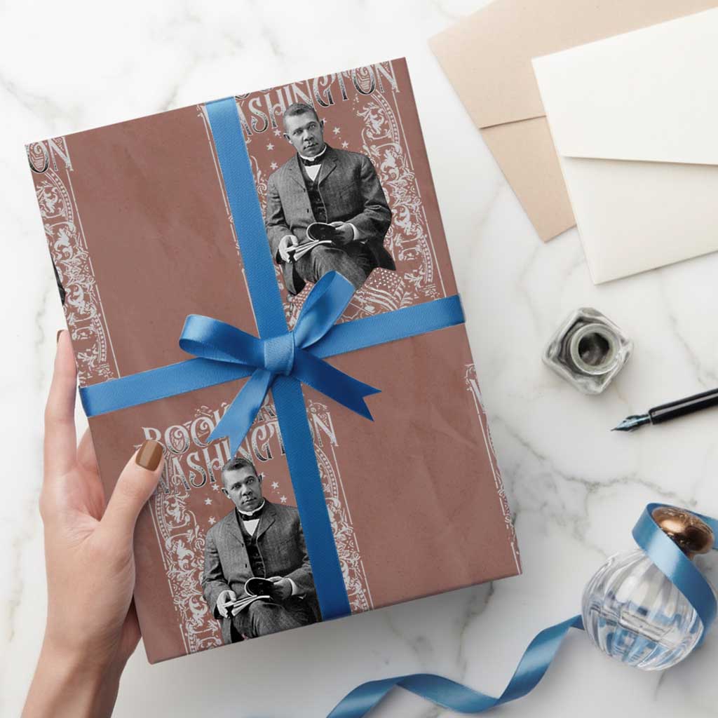 Booker Taliaferro Washington Wrapping Paper Roll African American Educator Black History