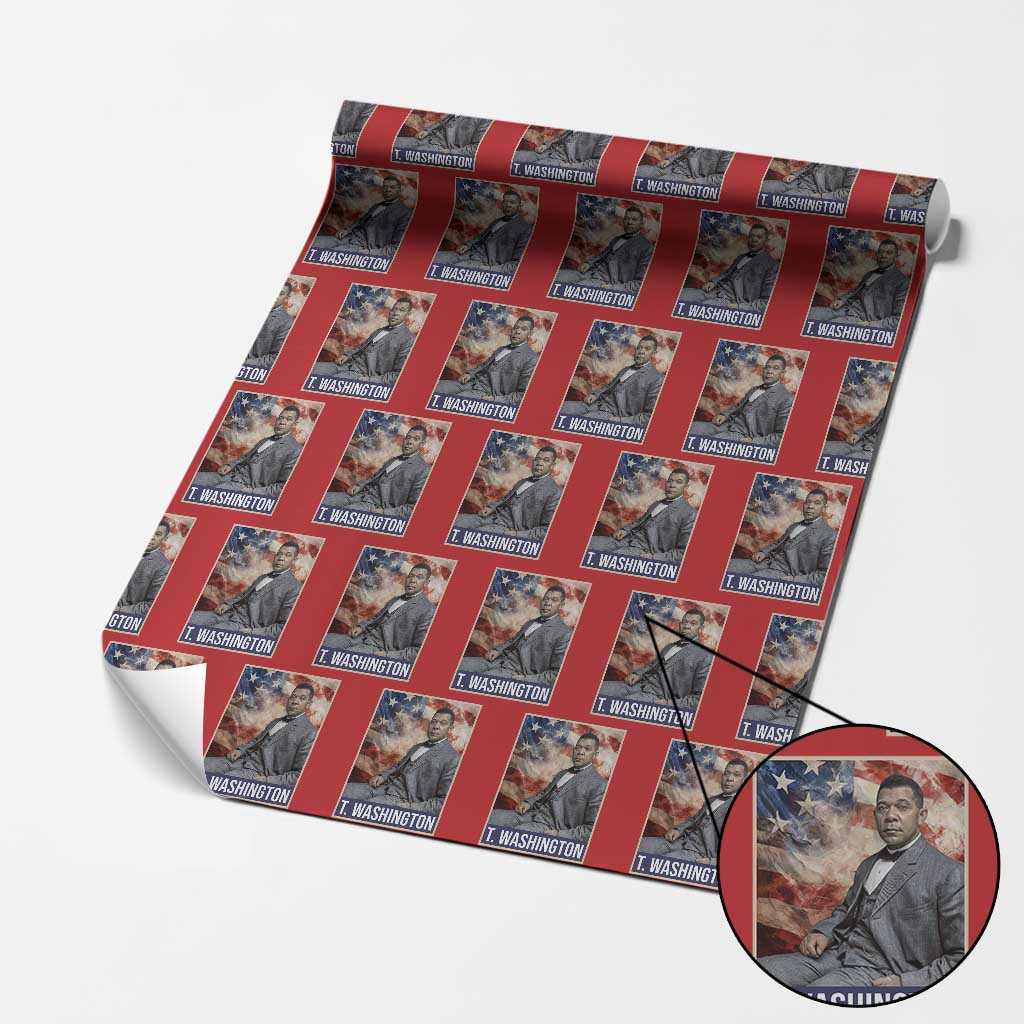 Booker Taliaferro Washington Wrapping Paper Roll African American Educator Black History Month