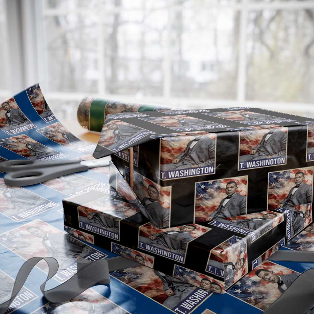 Booker Taliaferro Washington Wrapping Paper Roll African American Educator Black History Month