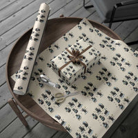 Bookish Black Cat Wrapping Paper Roll Funny Librarian Cat Lover Gift