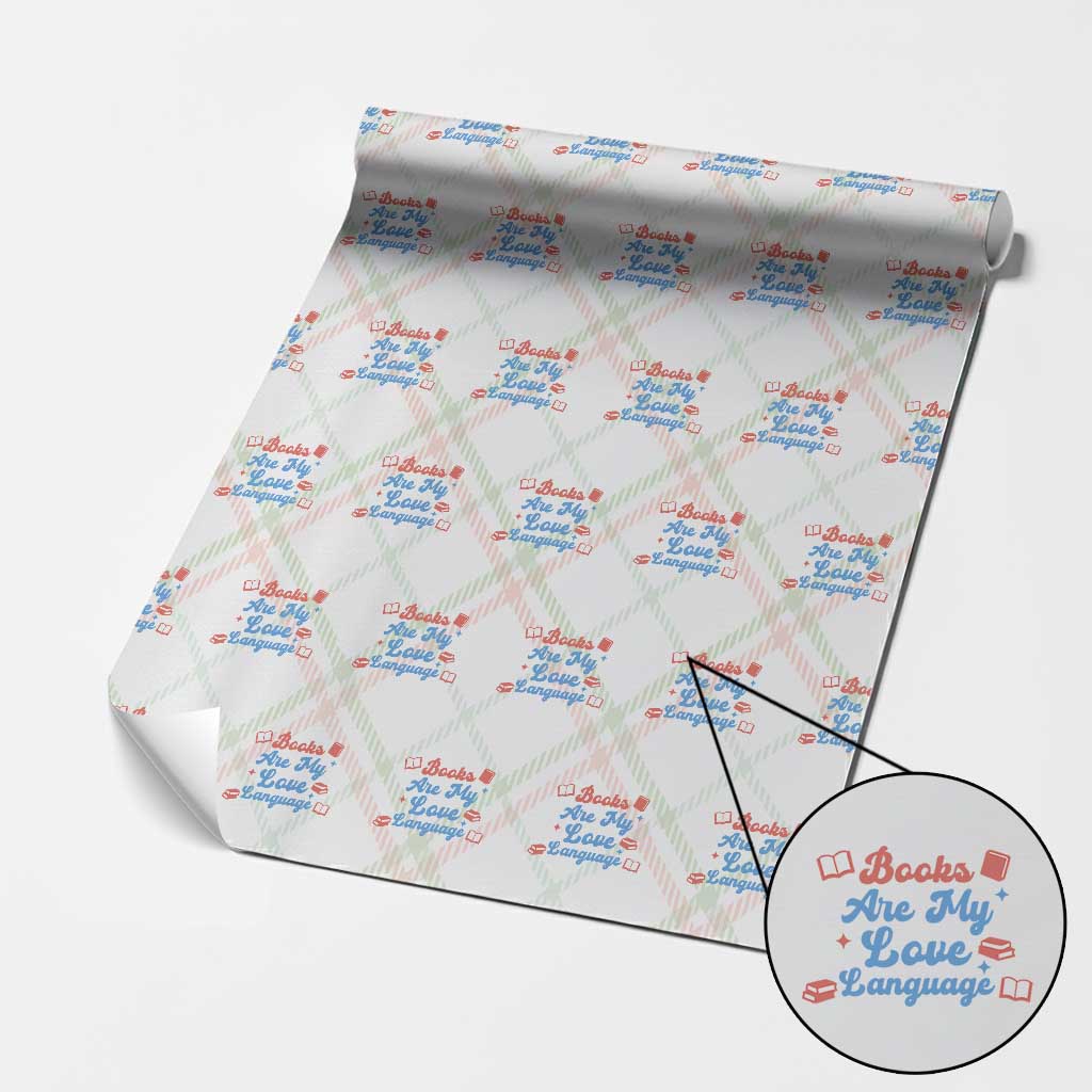Books Are My Love Language Wrapping Paper Roll Bookish Patriot Gift