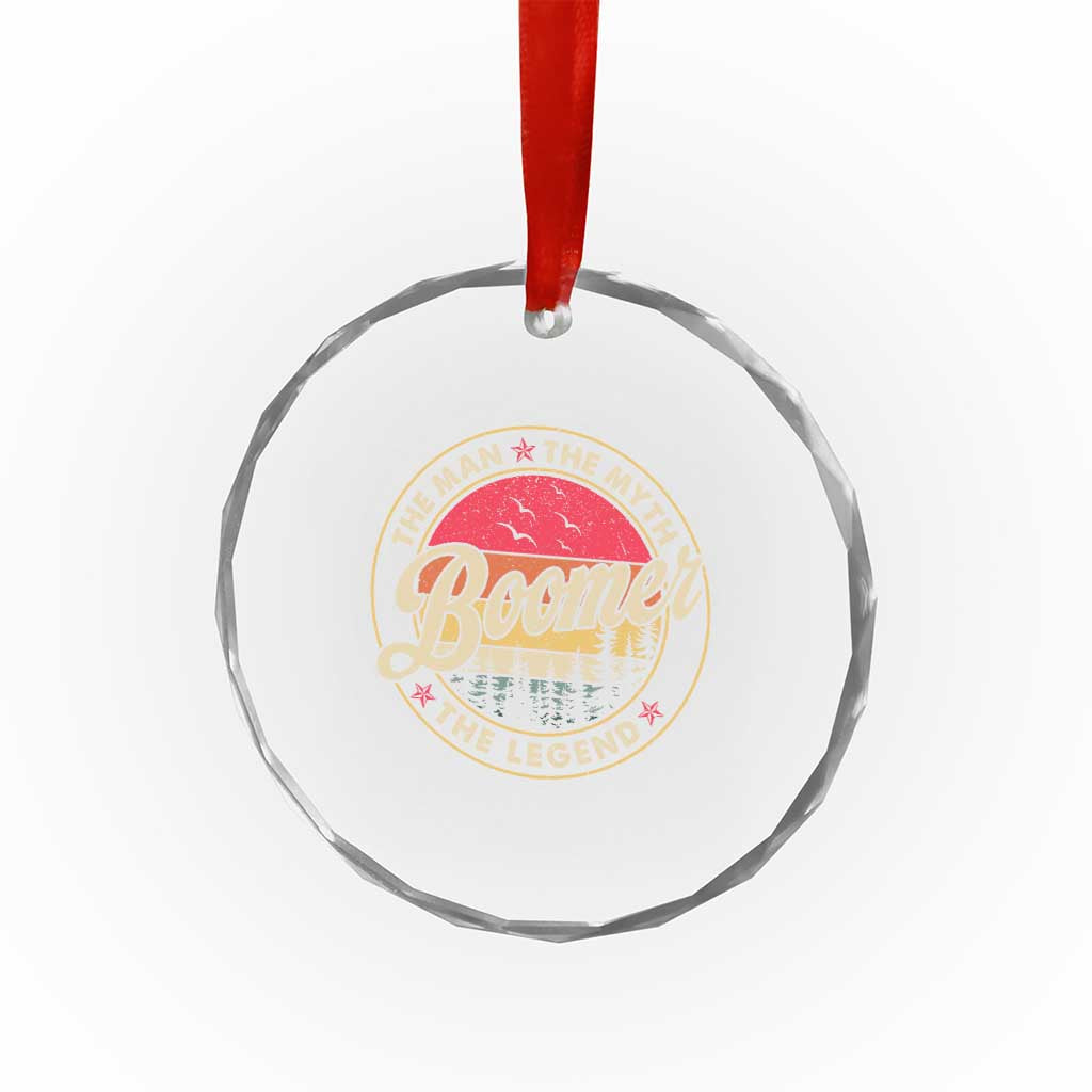 Boomers Generation Crystal Glass Ornament The Man The Myth The Legend - Wonder Print Shop