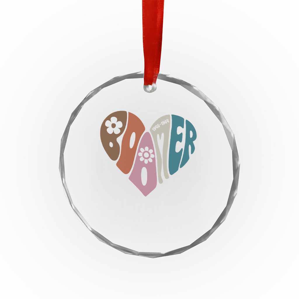 Boomers Generation Crystal Glass Ornament Vintage 40s 50s 60s Hippe Peace Love Hippy TS10