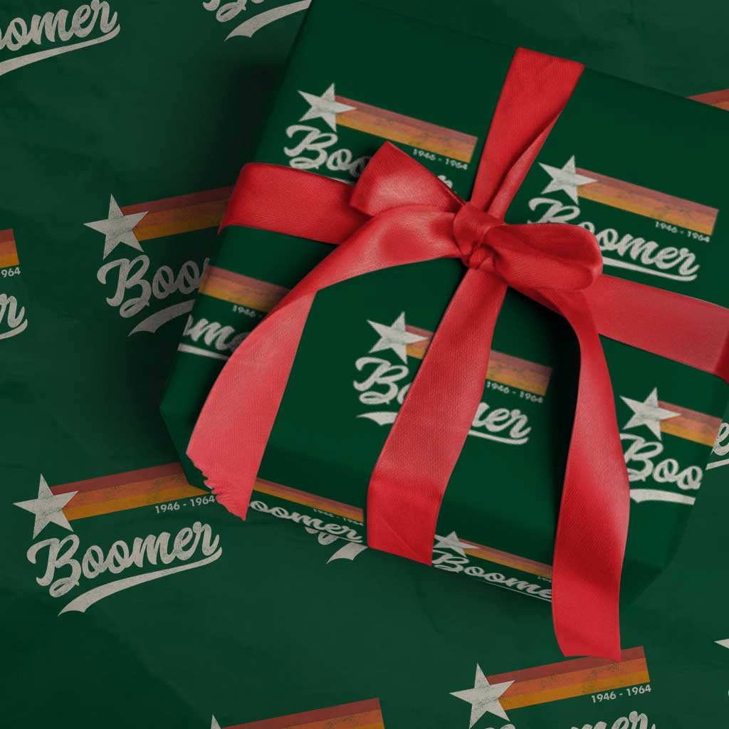 Boomers Generation Wrapping Paper Roll Vintage Retro Gift - Wonder Print Shop