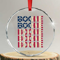 Boone Name Lover American Flag USA Stars Stripes Crystal Glass Ornament