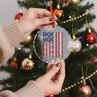 Boone Name Lover American Flag USA Stars Stripes Crystal Glass Ornament