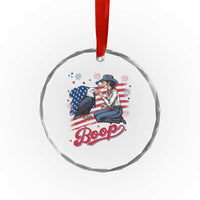 Boop Eagle Crystal Glass Ornament Western Cowgirl Patriotic USA American 4th of July