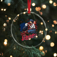 Boop Eagle Crystal Glass Ornament Western Cowgirl Patriotic USA American 4th of July
