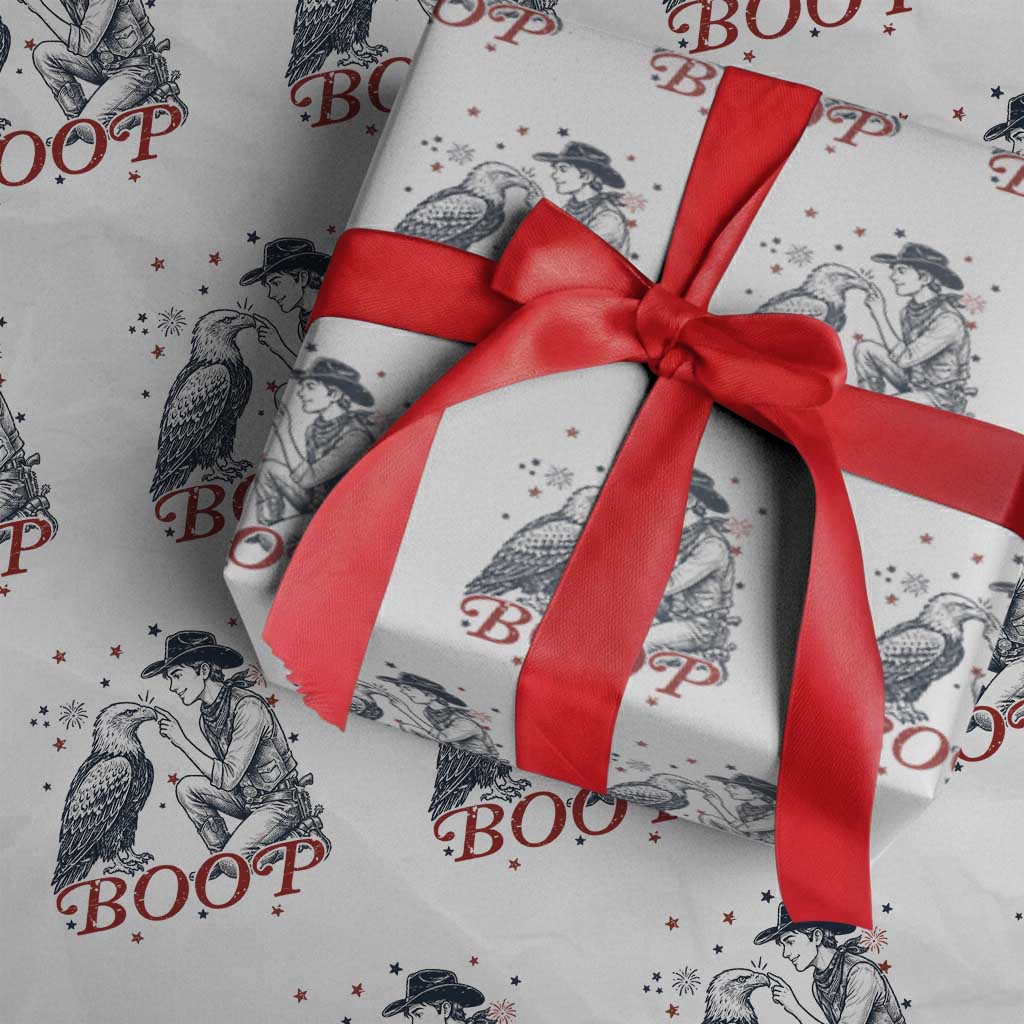 Boop Eagle Wrapping Paper Roll Western Cowboy Patriotic 4th of July