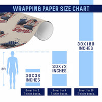 Boop Eagle Wrapping Paper Roll Western Cowgirl Patriotic USA American 4th of July