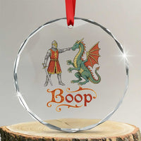 Boop Medieval Knight Dragon Crystal Glass Ornament Funny Ren Faire Dark Fantasy