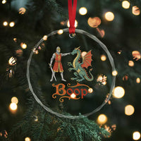 Boop Medieval Knight Dragon Crystal Glass Ornament Funny Ren Faire Dark Fantasy