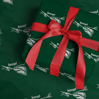 Boop Shark Meme Wrapping Paper Roll Funny Nose Touch Shark Lovers Ocean Life